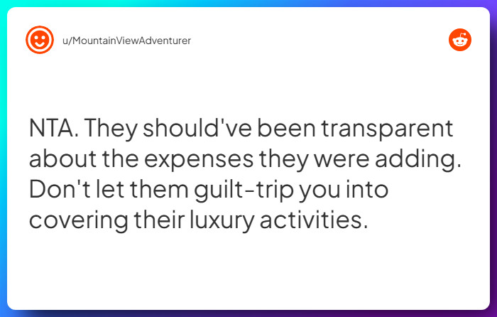 Comment from u/MountainViewAdventurer