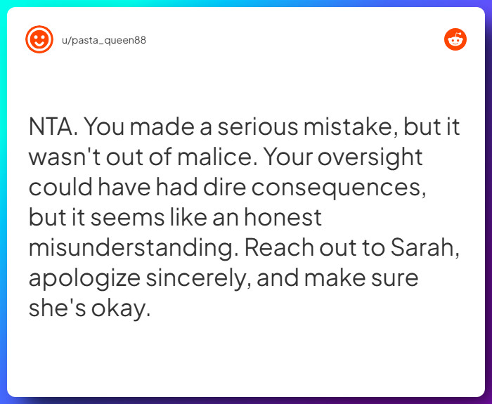 Comment from u/pasta_queen88