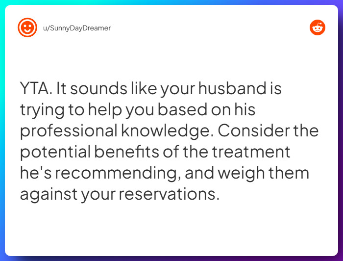 Comment from u/SunnyDayDreamer