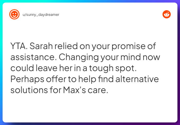 Comment from u/sunny_daydreamer