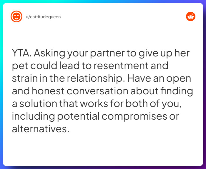 Comment from u/cattitudequeen