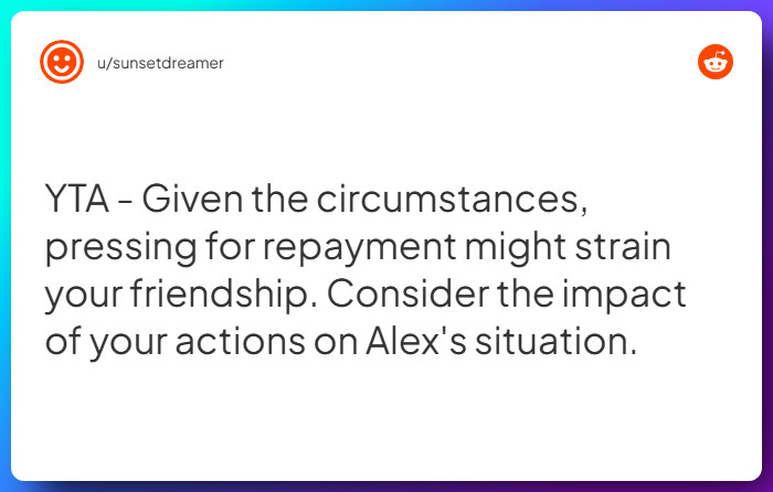 Comment from u/sunsetdreamer