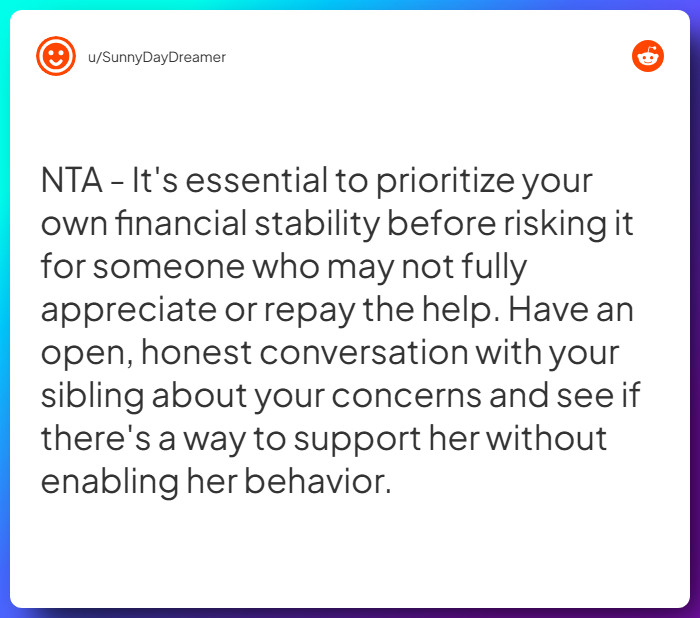 Comment from u/SunnyDayDreamer