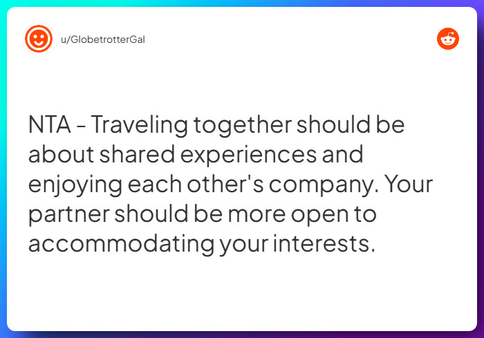 Comment from u/GlobetrotterGal