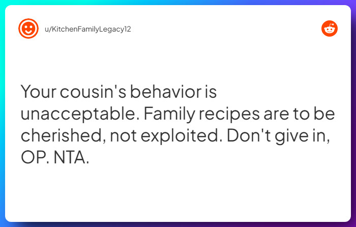 Comment from u/KitchenFamilyLegacy12