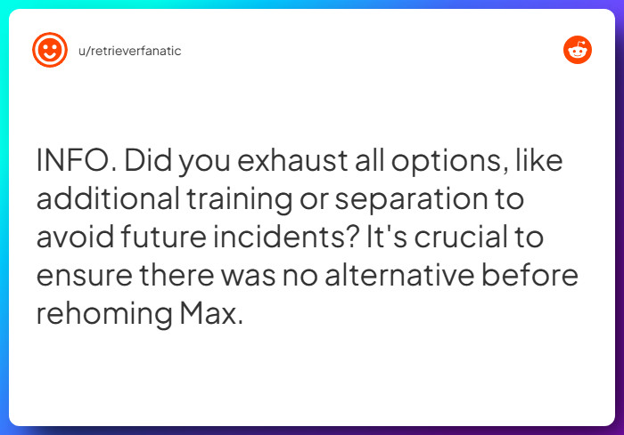 Comment from u/retrieverfanatic