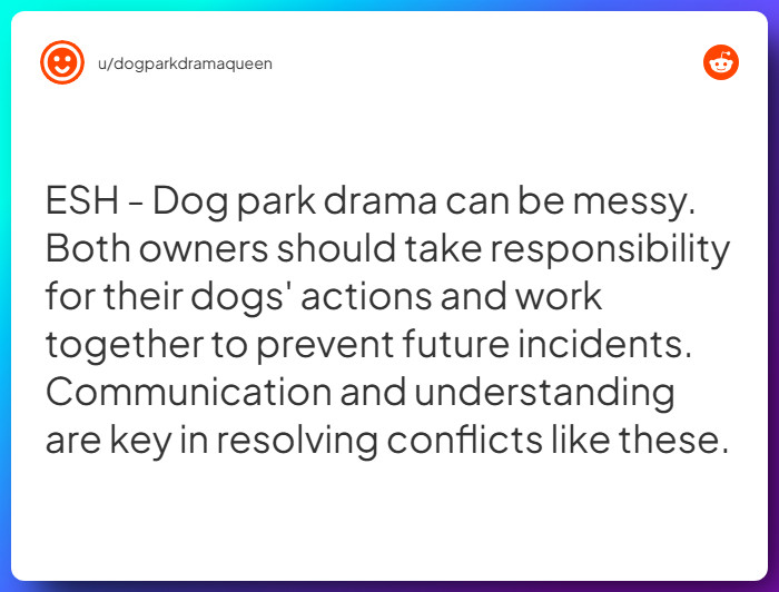 Comment from u/dogparkdramaqueen