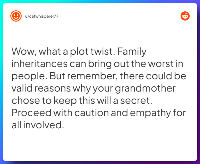 Comment from u/catwhisperer77