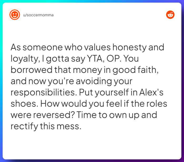 Comment from u/soccermomma