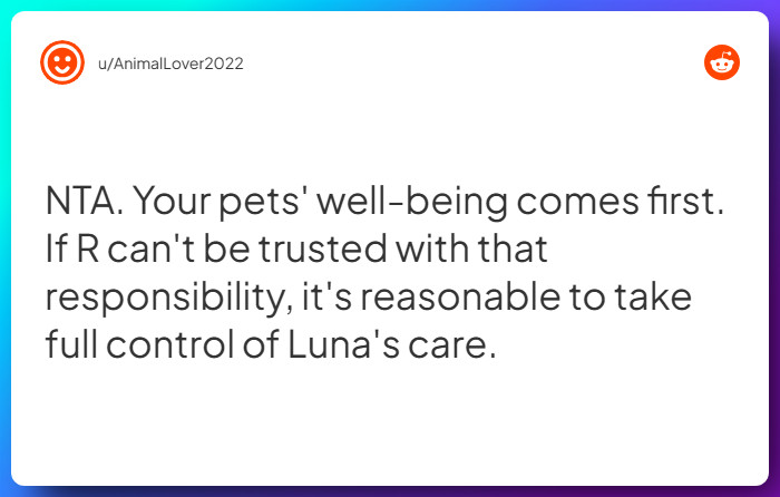 Comment from u/AnimalLover2022