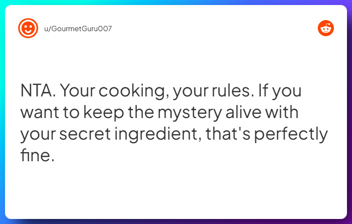 Comment from u/GourmetGuru007