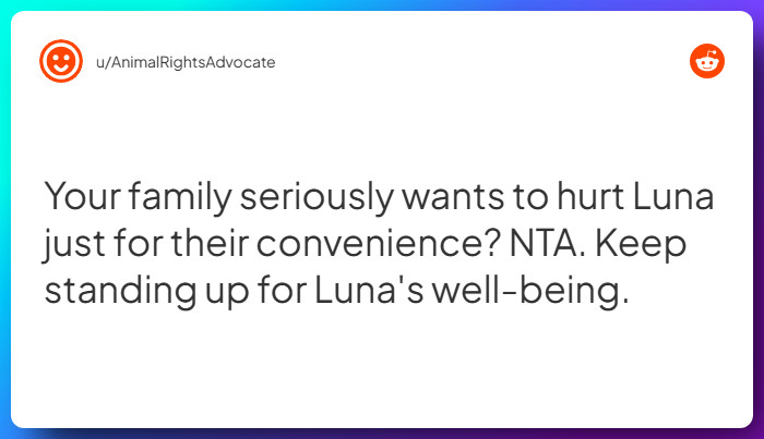 Comment from u/AnimalRightsAdvocate