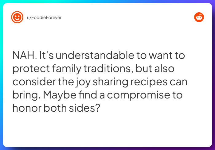 Comment from u/FoodieForever