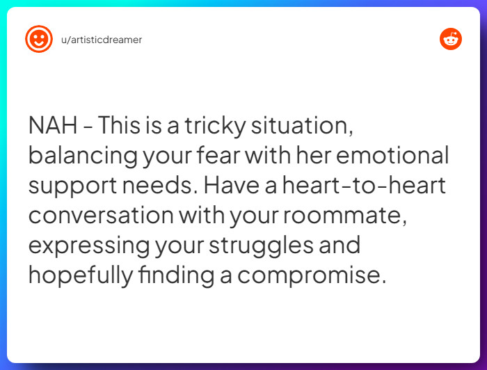 Comment from u/artisticdreamer