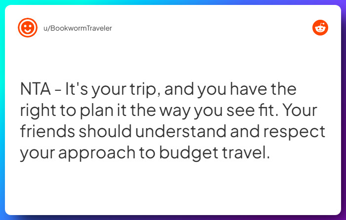 Comment from u/BookwormTraveler