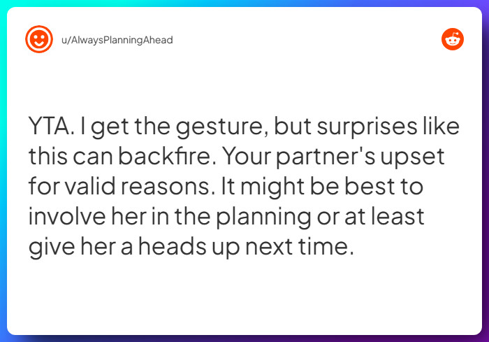 Comment from u/AlwaysPlanningAhead