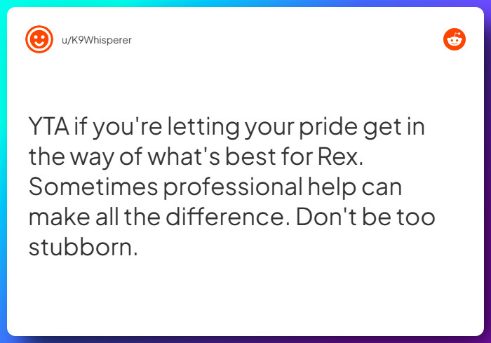 Comment from u/K9Whisperer