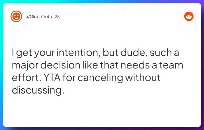 Comment from u/GlobeTrotter23