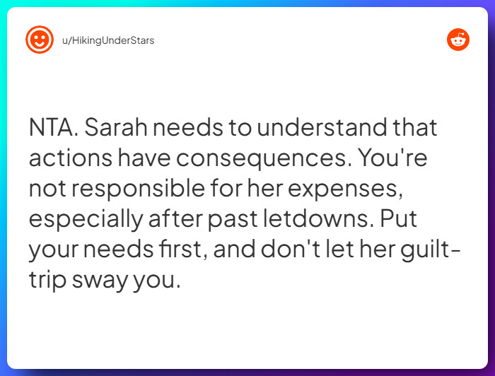 Comment from u/HikingUnderStars