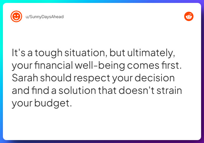 Comment from u/SunnyDaysAhead