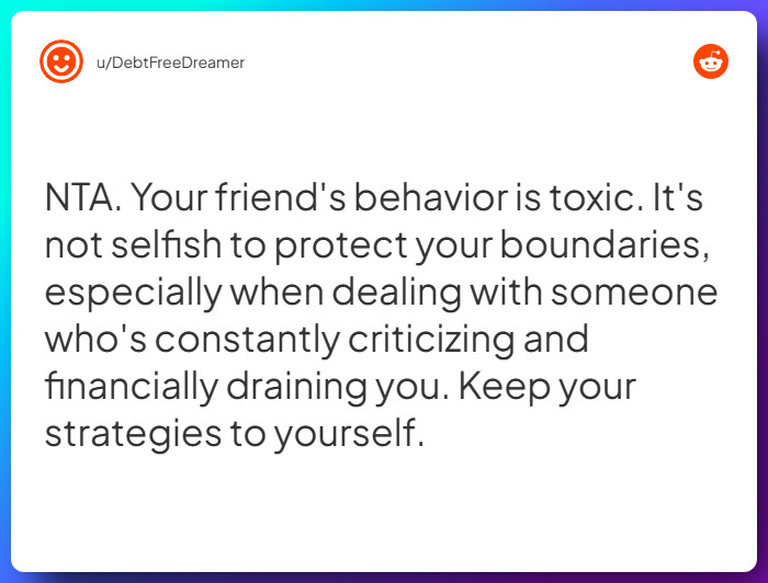 Comment from u/DebtFreeDreamer