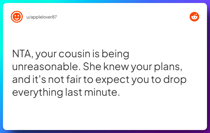 Comment from u/applelover87