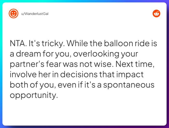 Comment from u/WanderlustGal