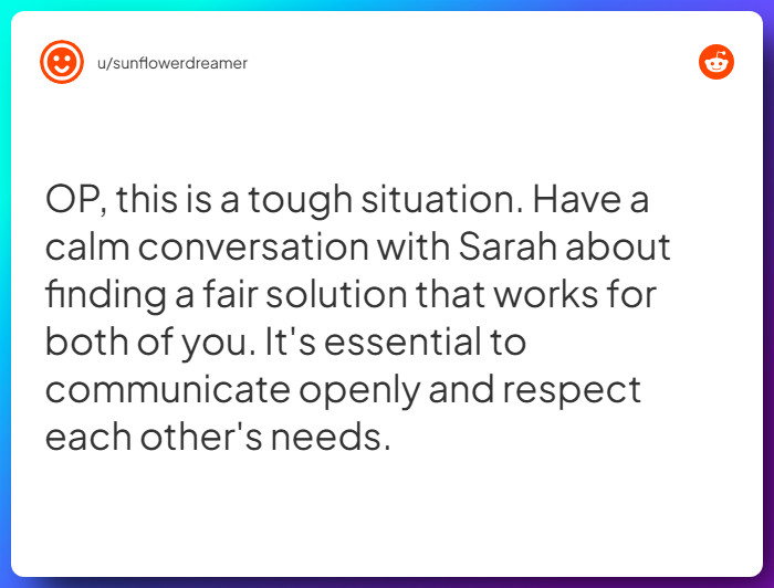 Comment from u/sunflowerdreamer