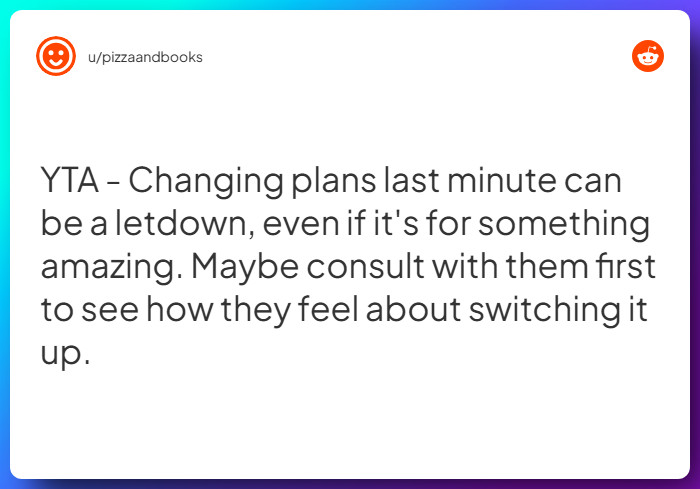 Comment from u/pizzaandbooks