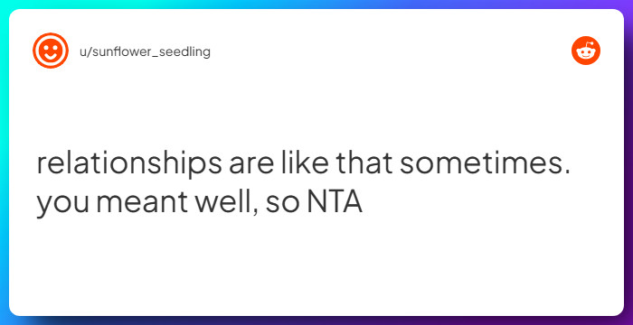 Comment from u/sunflower_seedling