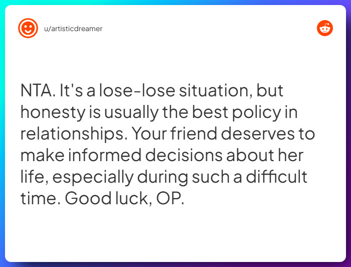 Comment from u/artisticdreamer