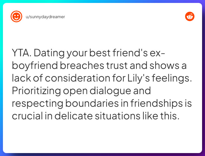 Comment from u/sunnydaydreamer