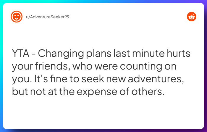 Comment from u/AdventureSeeker99