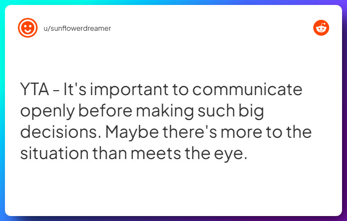 Comment from u/sunflowerdreamer