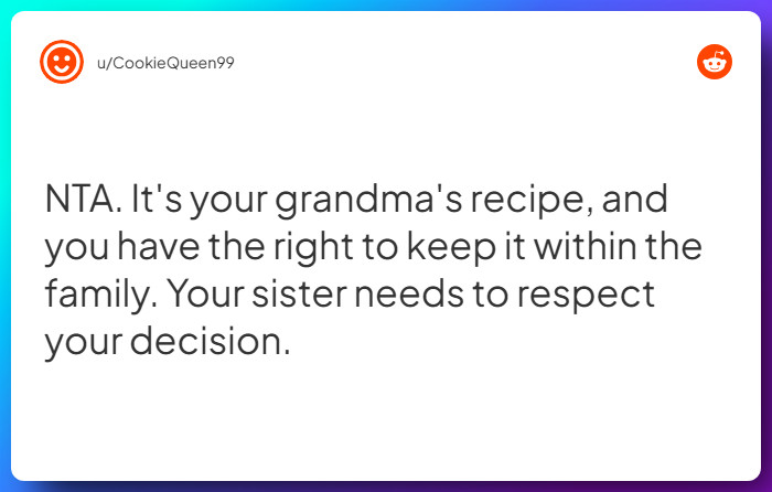 Comment from u/CookieQueen99