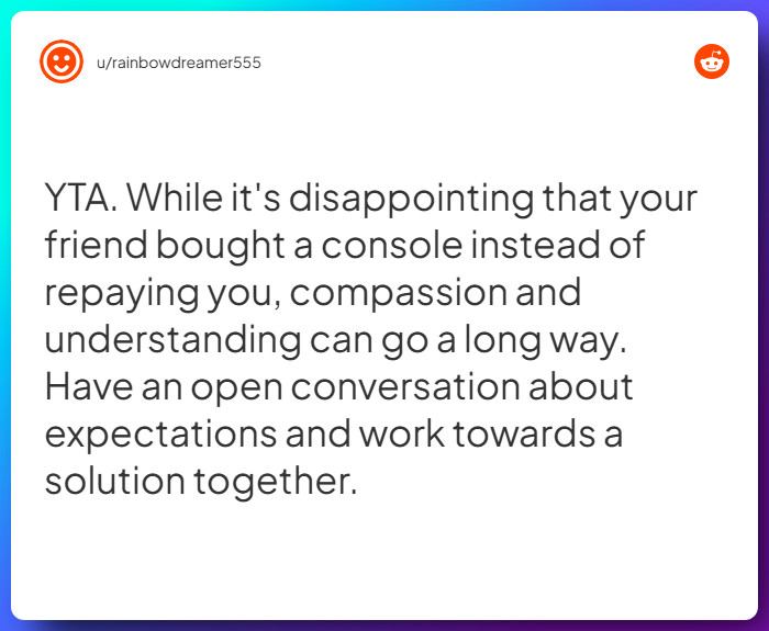 Comment from u/rainbowdreamer555