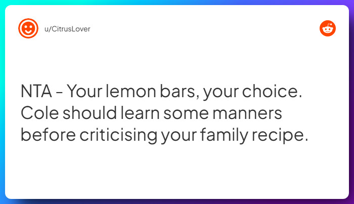 Comment from u/CitrusLover