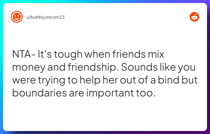 Comment from u/bubblyunicorn23