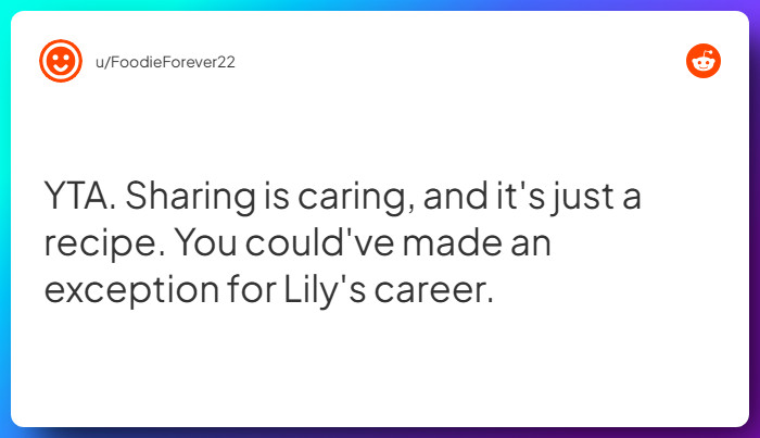 Comment from u/FoodieForever22