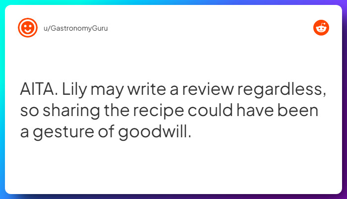 Comment from u/GastronomyGuru