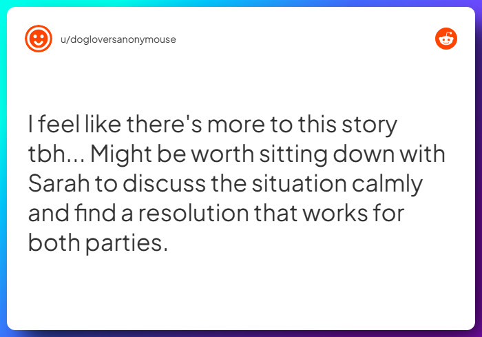 Comment from u/dogloversanonymouse