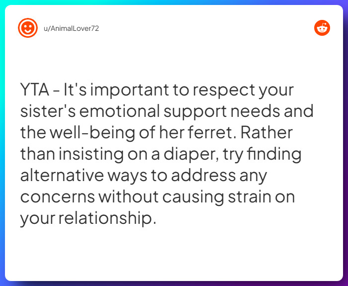 Comment from u/AnimalLover72