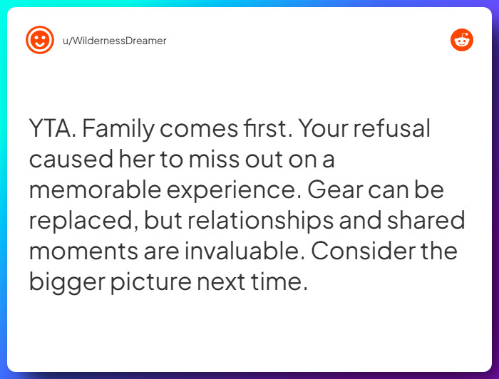 Comment from u/WildernessDreamer