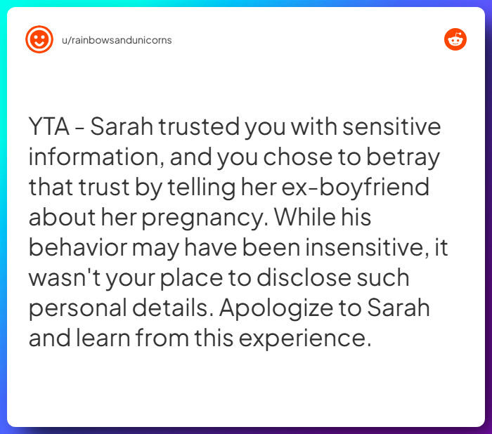 Comment from u/rainbowsandunicorns