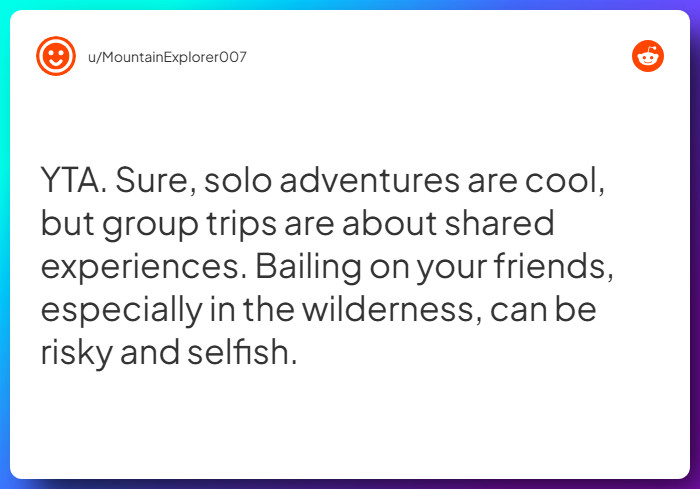 Comment from u/MountainExplorer007