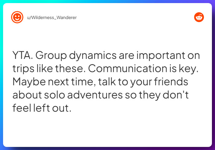 Comment from u/Wilderness_Wanderer