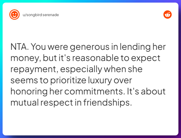 Comment from u/songbird serenade