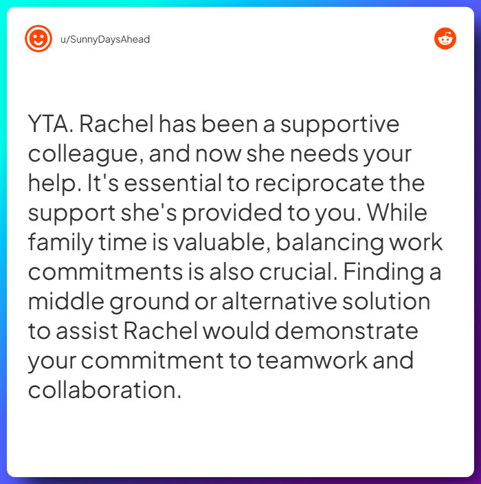 Comment from u/SunnyDaysAhead