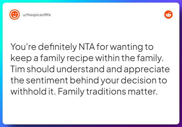 Comment from u/thespiceoflife