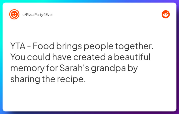 Comment from u/PizzaParty4Ever